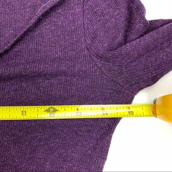 THYME Purple Ribbed Knit Maternity  Top XXS - Picture 7 of 8